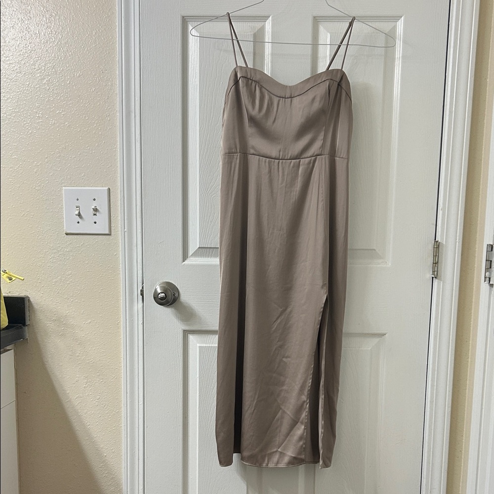 Abercrombie & Fitch Beige Silky Dress